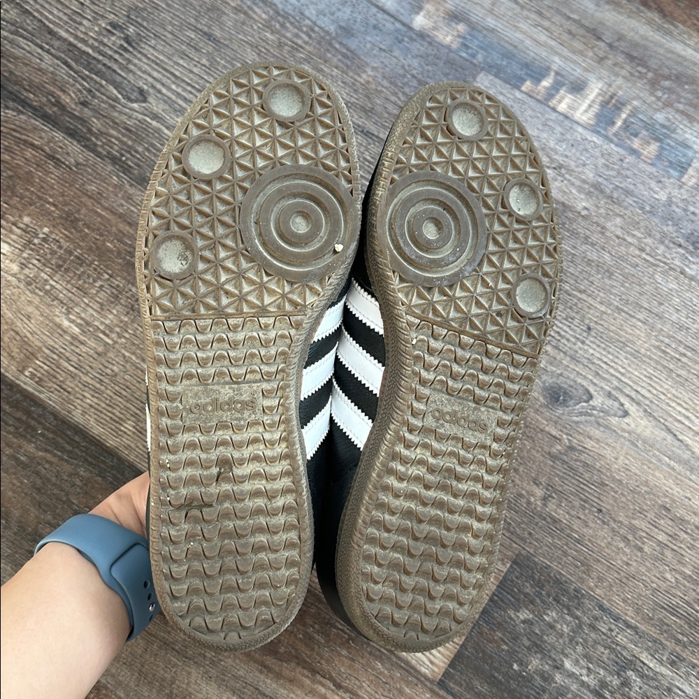 Adidas Samba Black Leather Sneakers View 3
